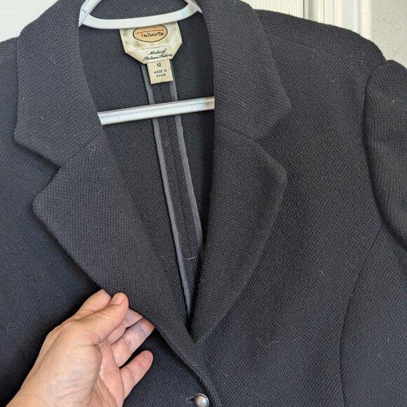 🖤 90s Talbots Blazer | Italian Wool Knit Pewter Buttons Precision Tailoring  12 - Picture 10 of 10